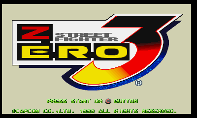 Street Fighter Zero 3 Title Screen